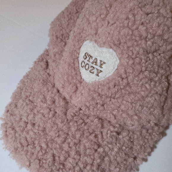 Home Free Accessories - Home Free Stay Cozy Sherpa Baseball Cap Blush One Size